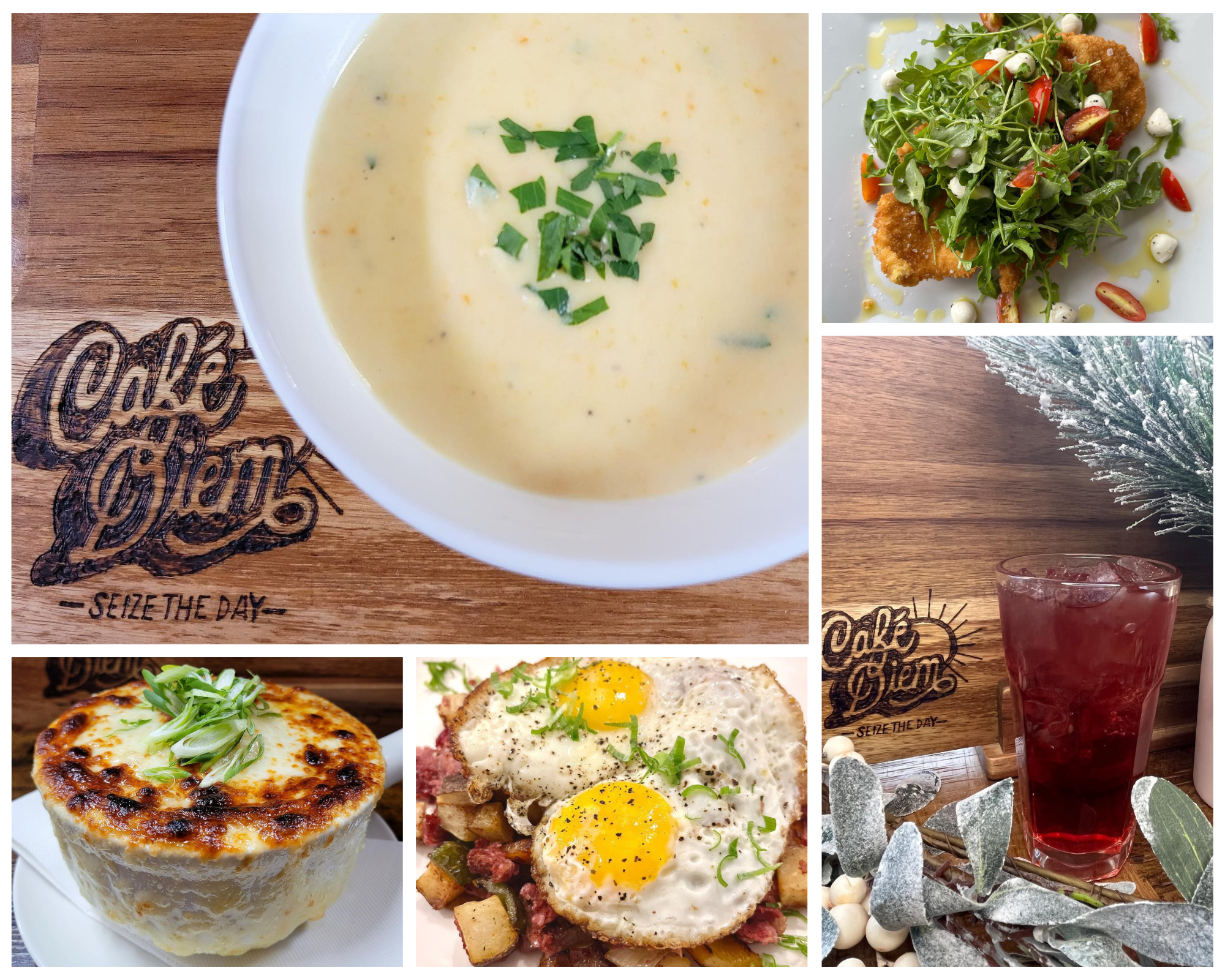 cafe food collage
